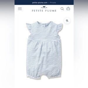 Blue and White Striped Bodysuit with Ruffled Sleeves